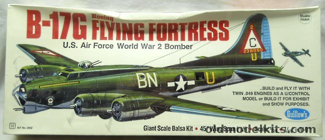 Guillows 1/28 Boeing B-17G Flying Fortress - 45 Inch Wingspan, 2002 plastic model kit